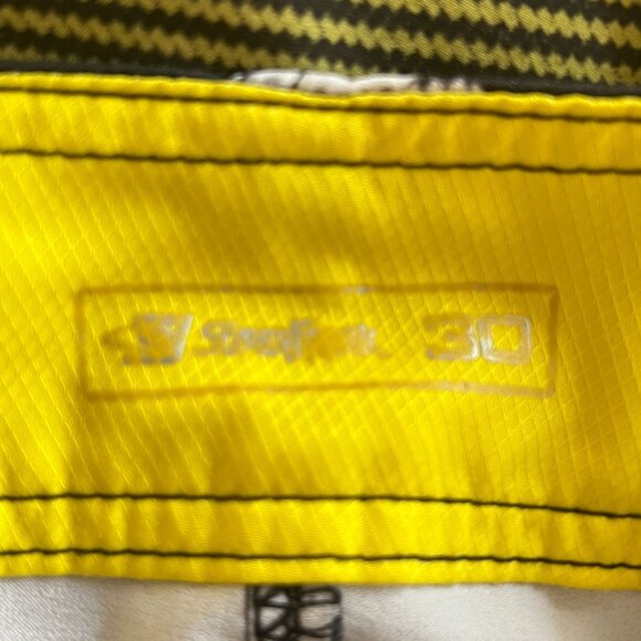 O'Neill Lopez Freak Rockstar Energy Plaid Boardshorts 30 Yellow Black Surf Y2K - Picture 15 of 16